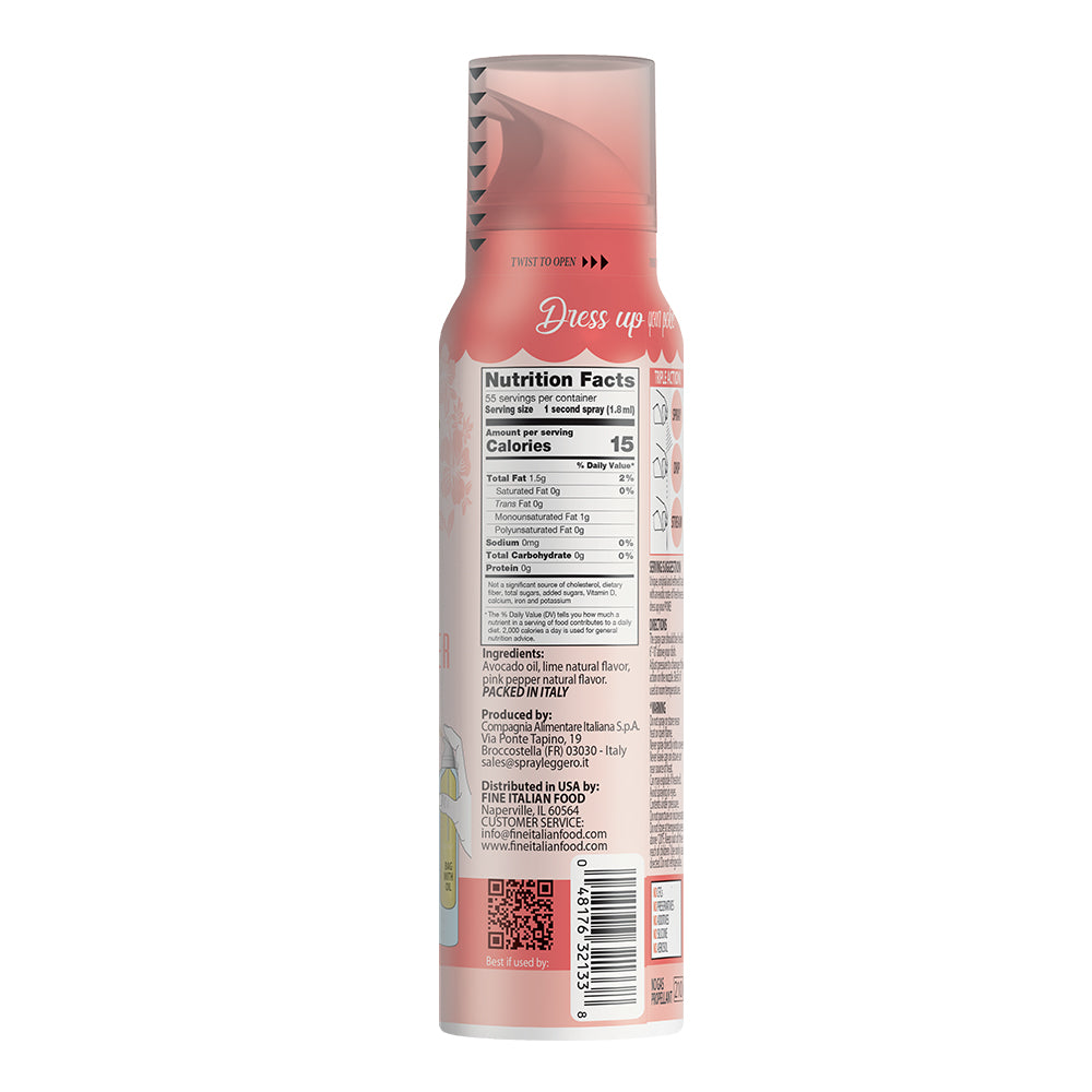Mantova Poke Avocado Oil with Lime and Pink Pepper Spray, 3.4 fl. oz.
