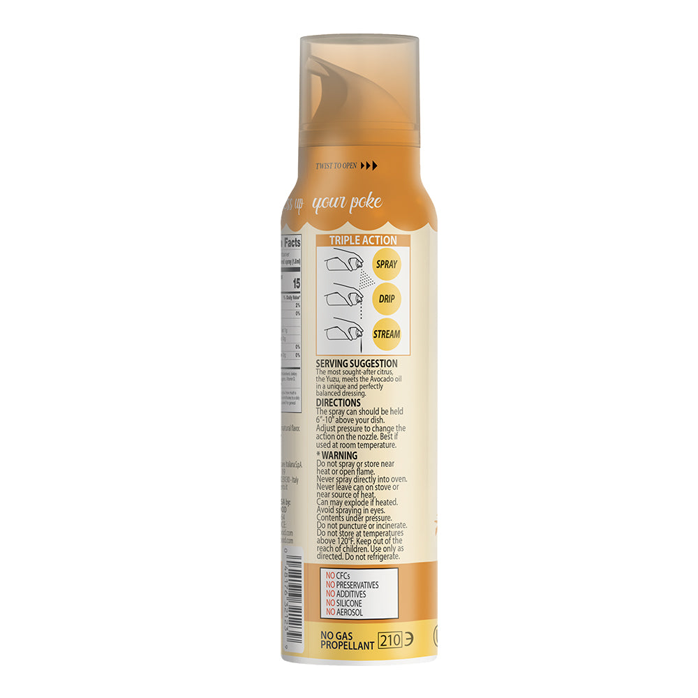 Mantova Poke Avocado Oil with Yuzu Spray, 3.4 fl. oz.