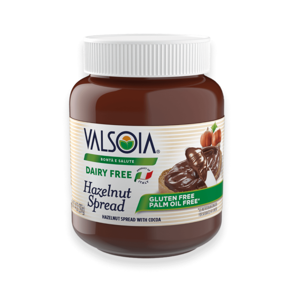 Valsoia Dairy-Free Hazelnut Spread with Cocoa, 14 oz.