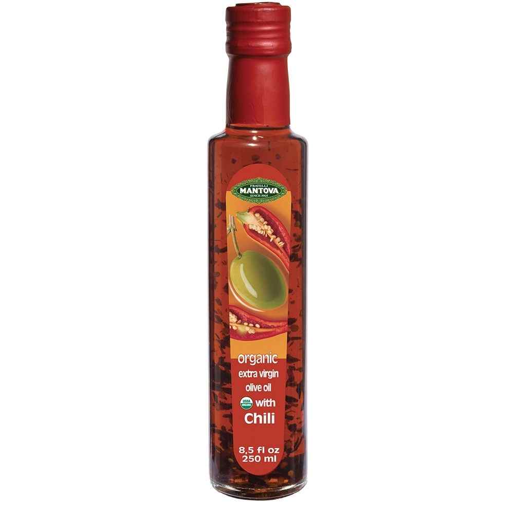 Mantova Organic Chili Extra Virgin Olive Oil, 8.5 oz.