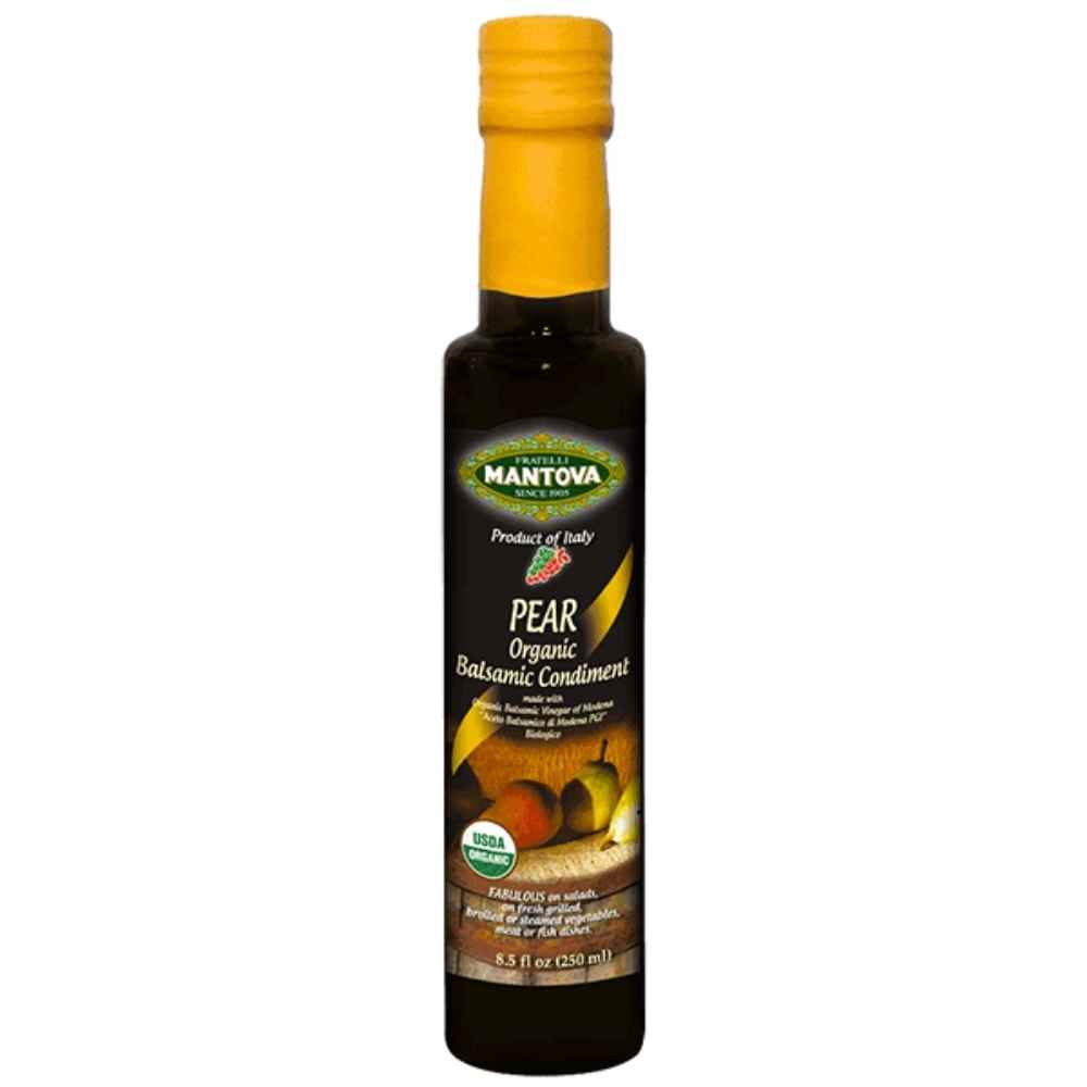 Mantova Organic Pear Balsamic Vinegar of Modena, 8.5 oz