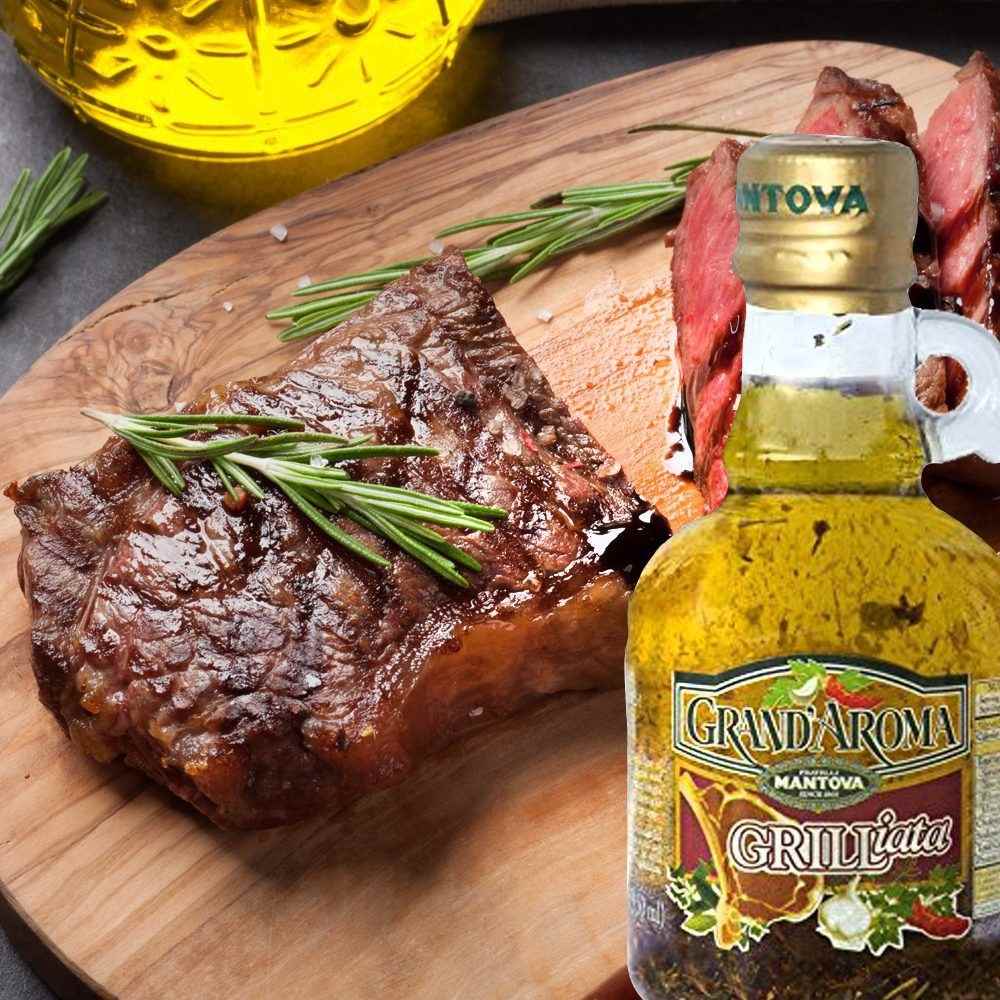 Mantova Grand'Aroma Grilliata Extra Virgin Oil, 8.5 oz.