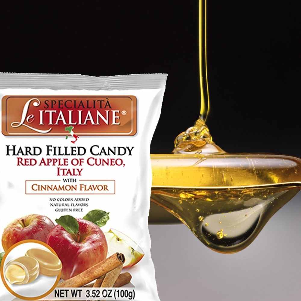 Le Specialità Italiane Hard Candy with Red Apple of Cuneo PGI and Cinnamon, 3.52 oz.