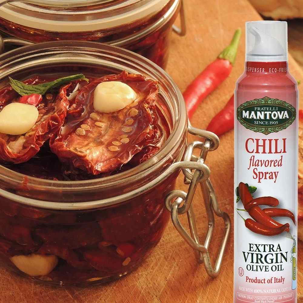 Mantova Chili Extra Virgin Olive Oil Spray, 8 oz.