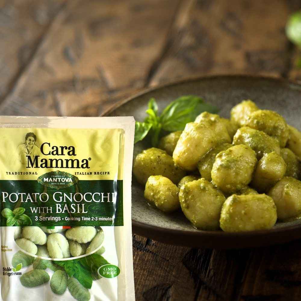 Mantova Cara Mamma Potato Gnocchi with Basil, 16 oz.