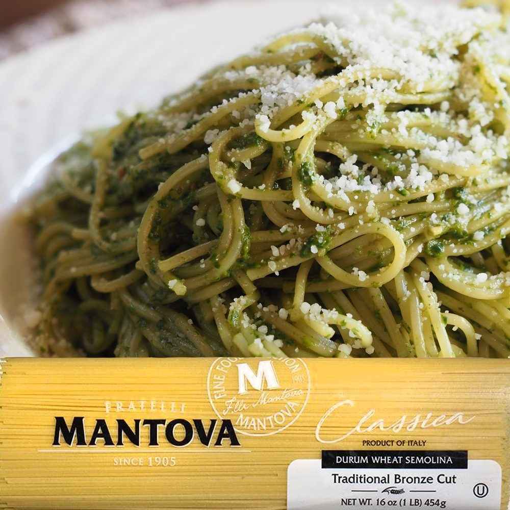 Mantova Bronze Cut Angel Hair Pasta, 1 lb.