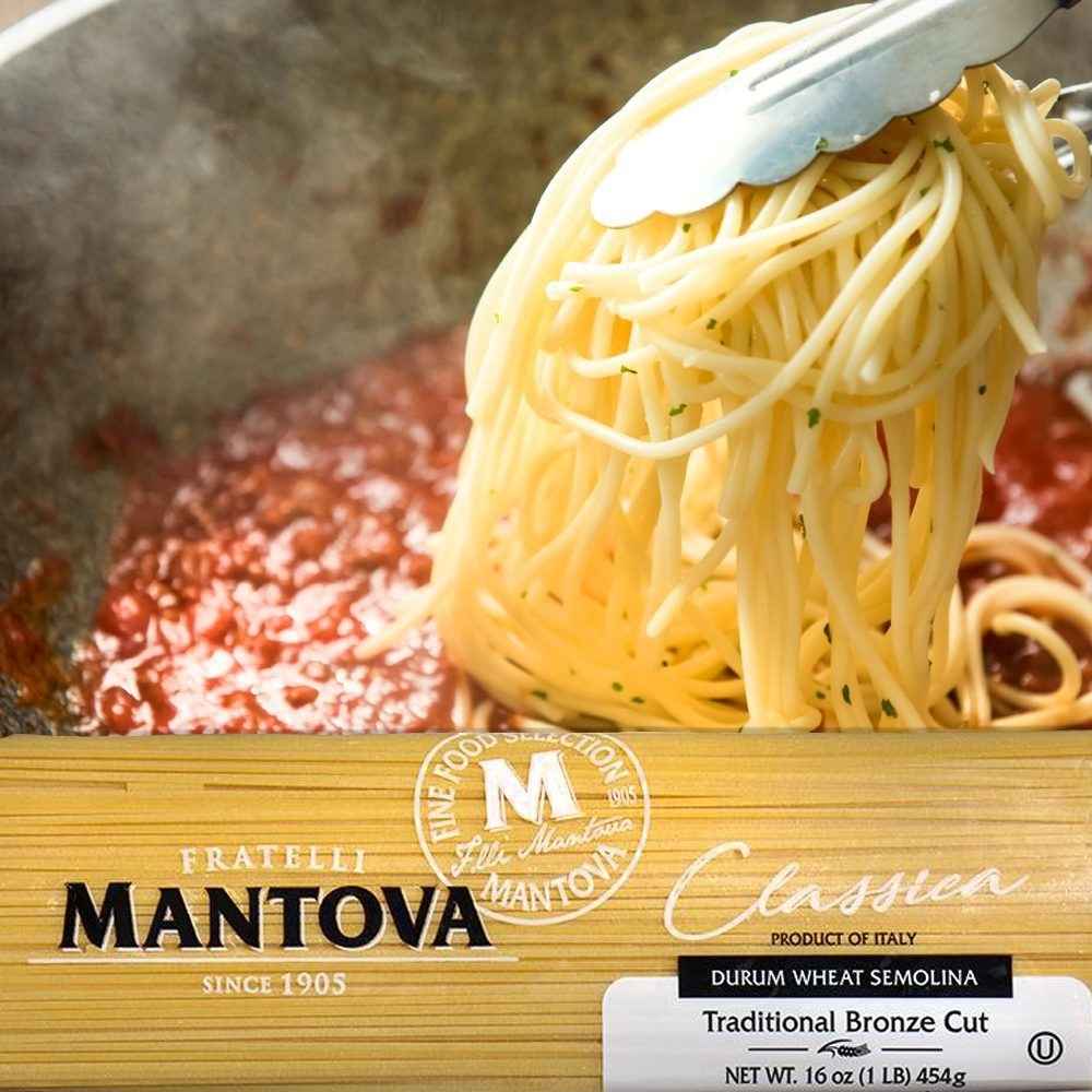 Mantova Bronze Cut Spaghetti Pasta, 1 lb.