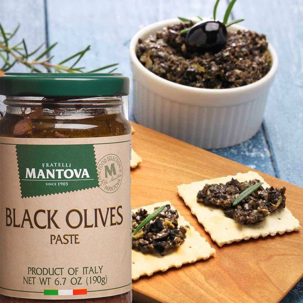 Mantova Black Olives Paste, 6.5 oz.