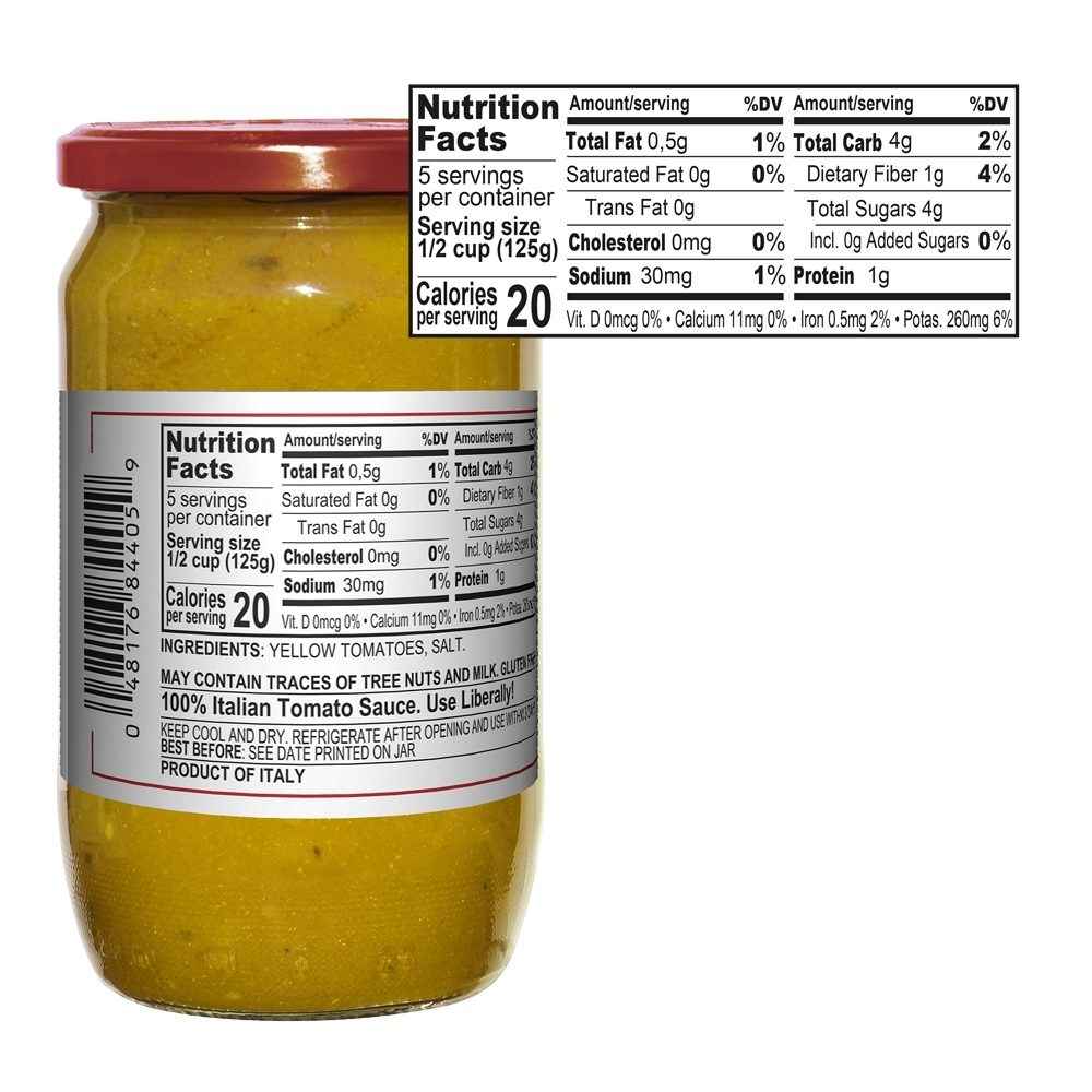 Mantova Yellow Tomato Sauce, 24 oz.