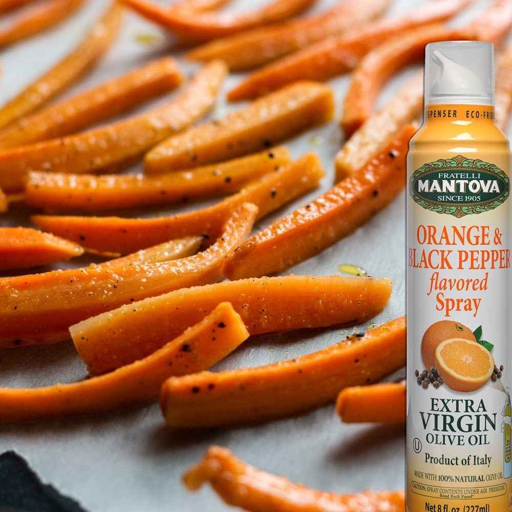 Mantova Orange & Black Pepper Extra Virgin Olive Oil Spray, 8 oz.