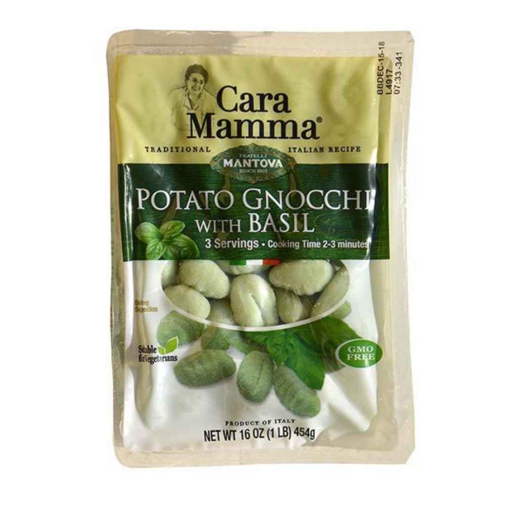 Mantova Cara Mamma Potato Gnocchi with Basil, 16 oz.