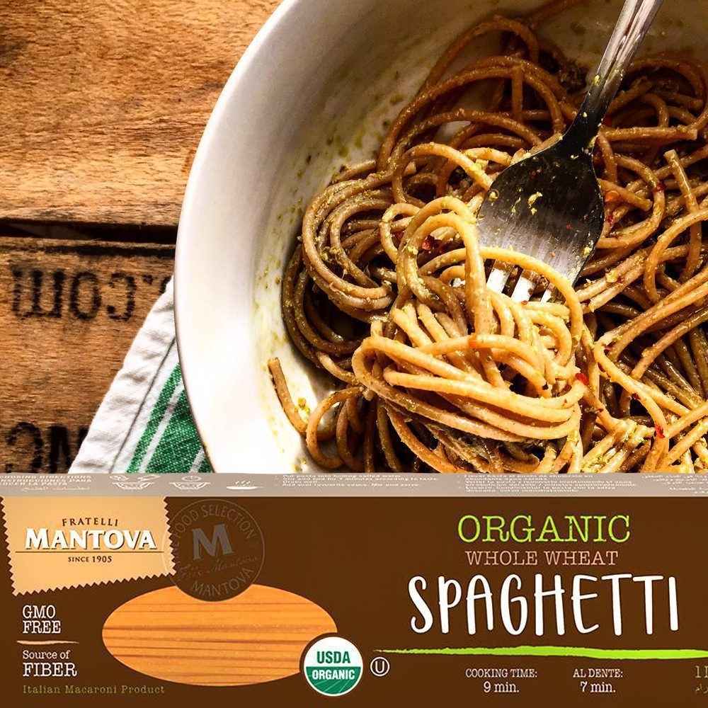 Mantova Organic Whole Wheat Spaghetti, 1 lb.