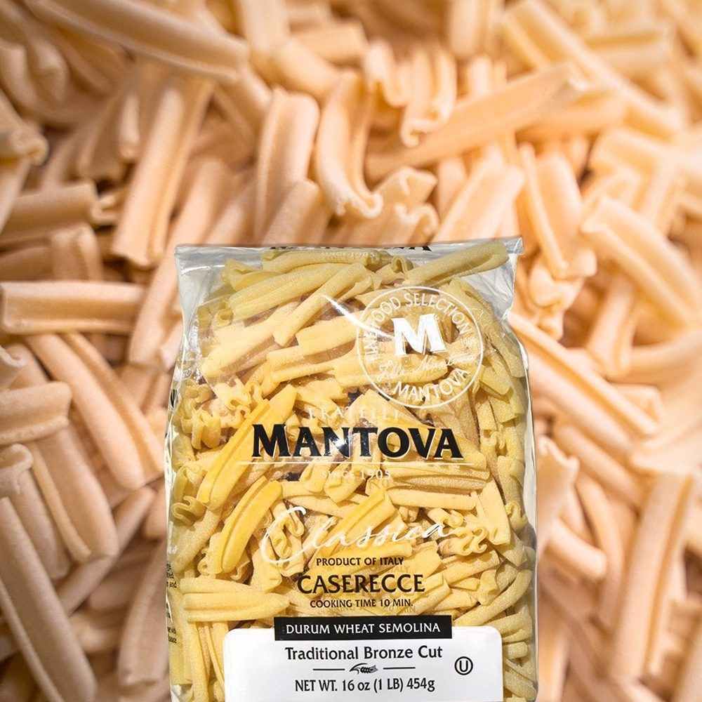 Mantova Bronze Cut Caserecce Pasta, 1 lb.