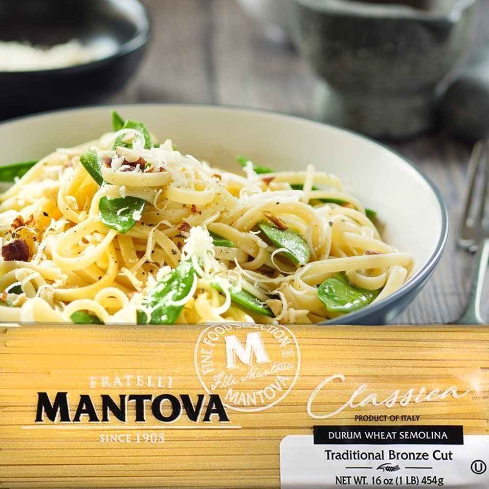 Mantova Bronze Cut Linguine Pasta, 1 lb.