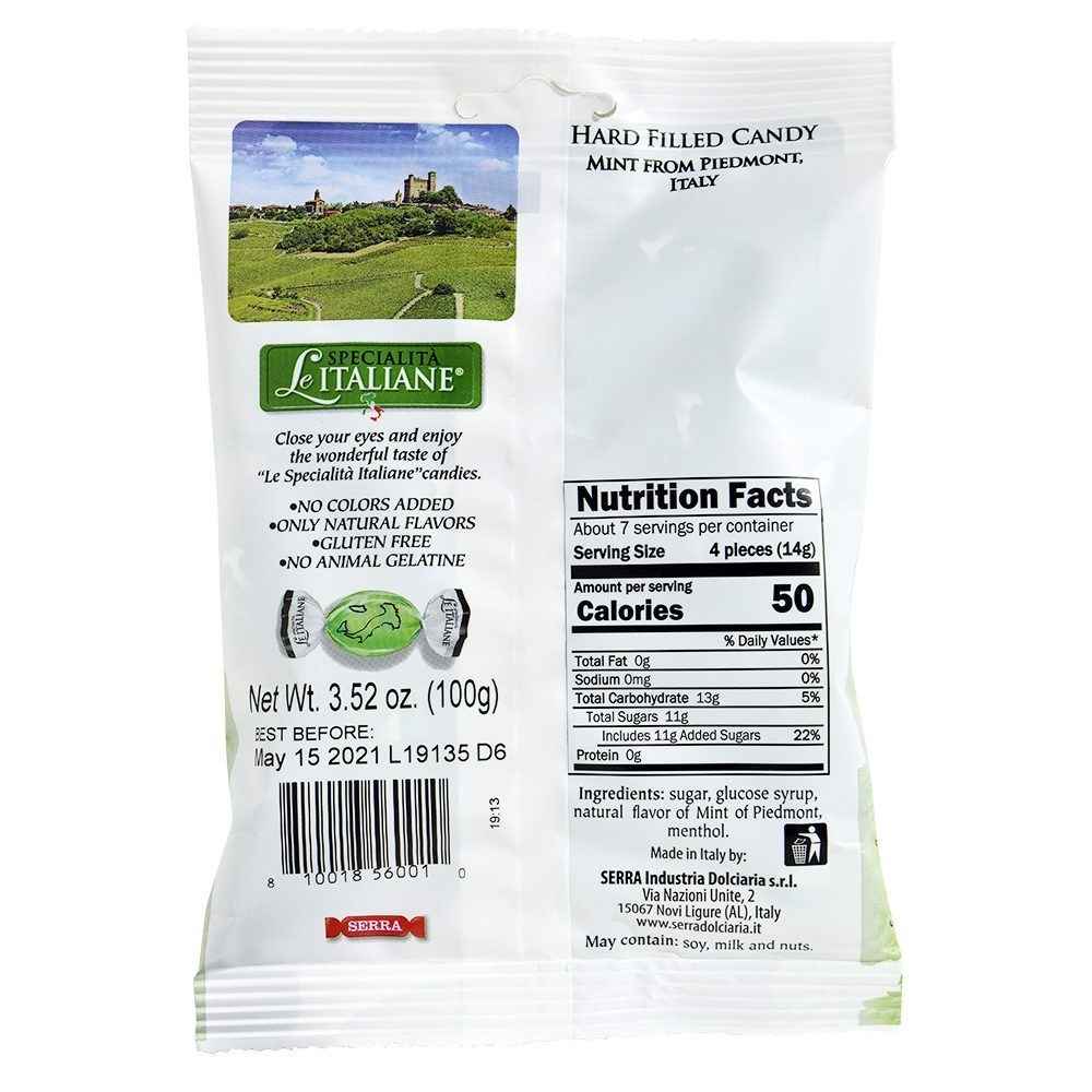 Le Specialità Italiane Hard Candy with Mint from Piedmont, 3.52 oz.