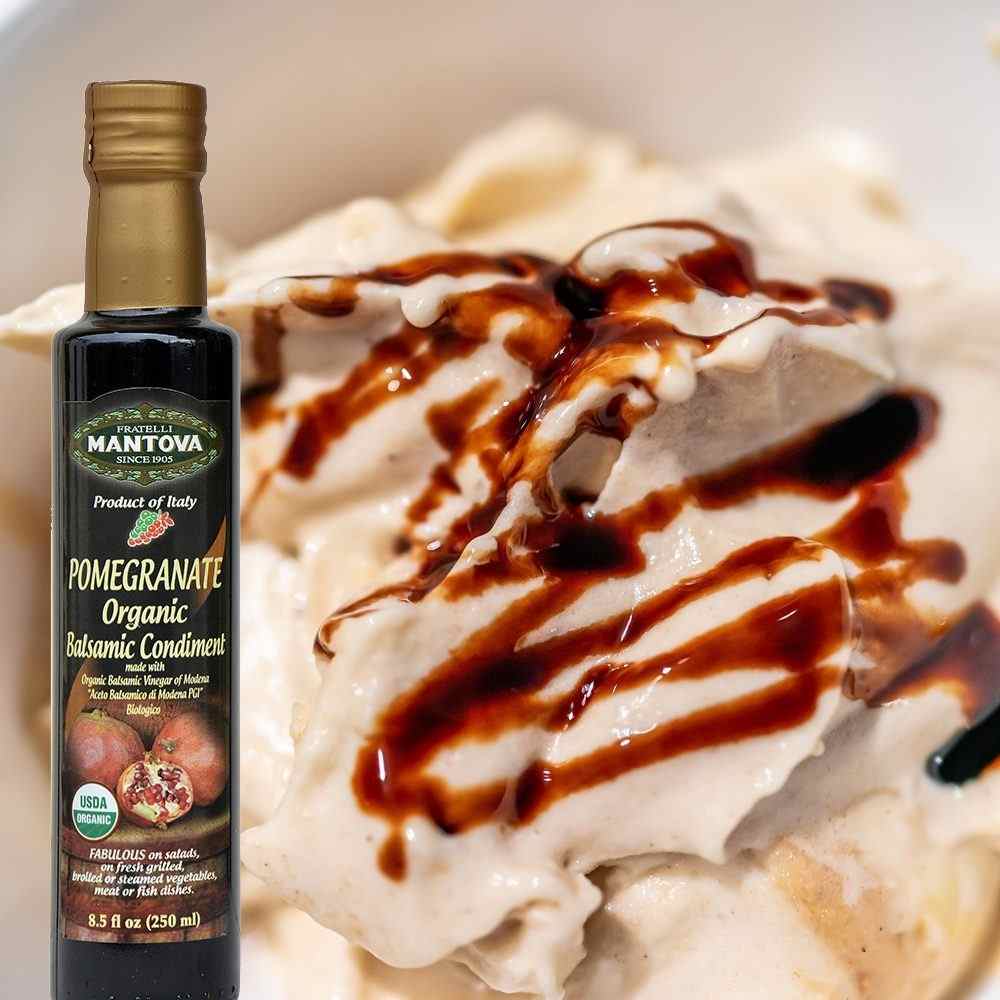 Mantova Organic Pomegranate Balsamic Vinegar of Modena, 8.5 oz