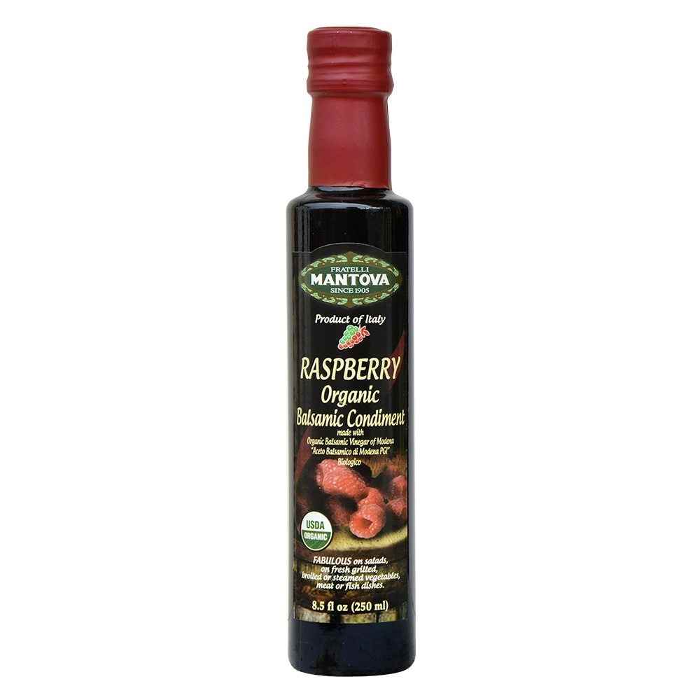 Mantova Organic Raspberry Balsamic Vinegar of Modena, 8.5 fl. oz.