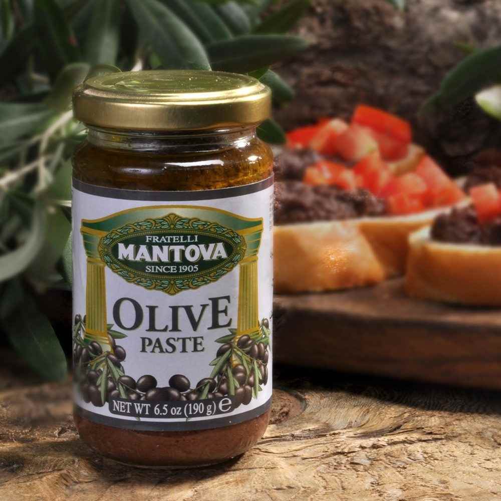 Mantova Black Olives Paste, 6.5 oz.