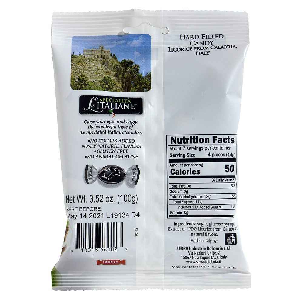 Le Specialità Italiane Hard Candy with Licorice of Calabria PDO, 3.52 oz.