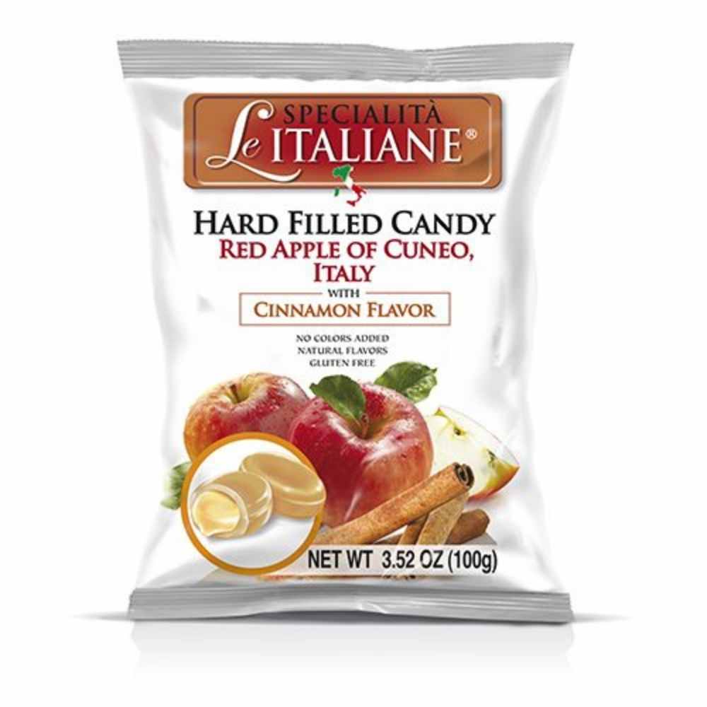 Le Specialità Italiane Hard Candy with Red Apple of Cuneo PGI and Cinnamon, 3.52 oz.