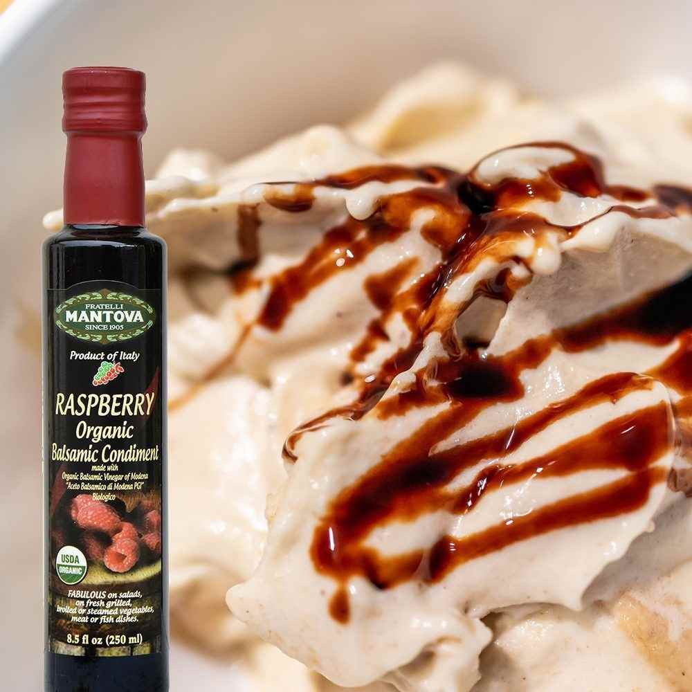Mantova Organic Raspberry Balsamic Vinegar of Modena, 8.5 fl. oz.