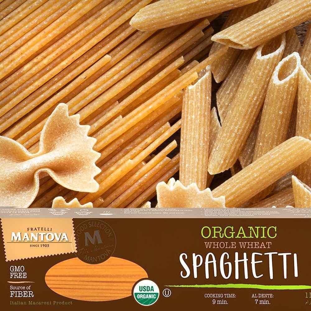 Mantova Organic Whole Wheat Spaghetti, 1 lb.
