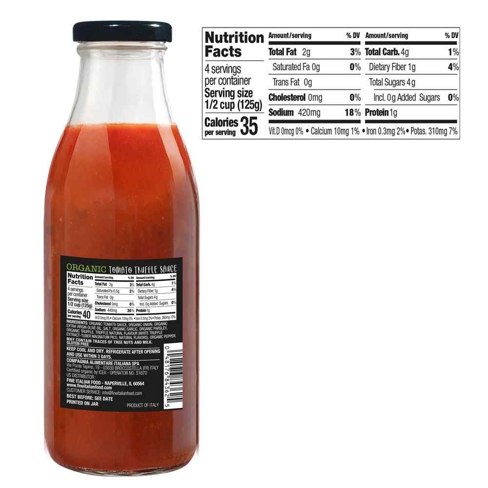 Mantova Organic Tomato Truffle Sauce, 17.6 oz.