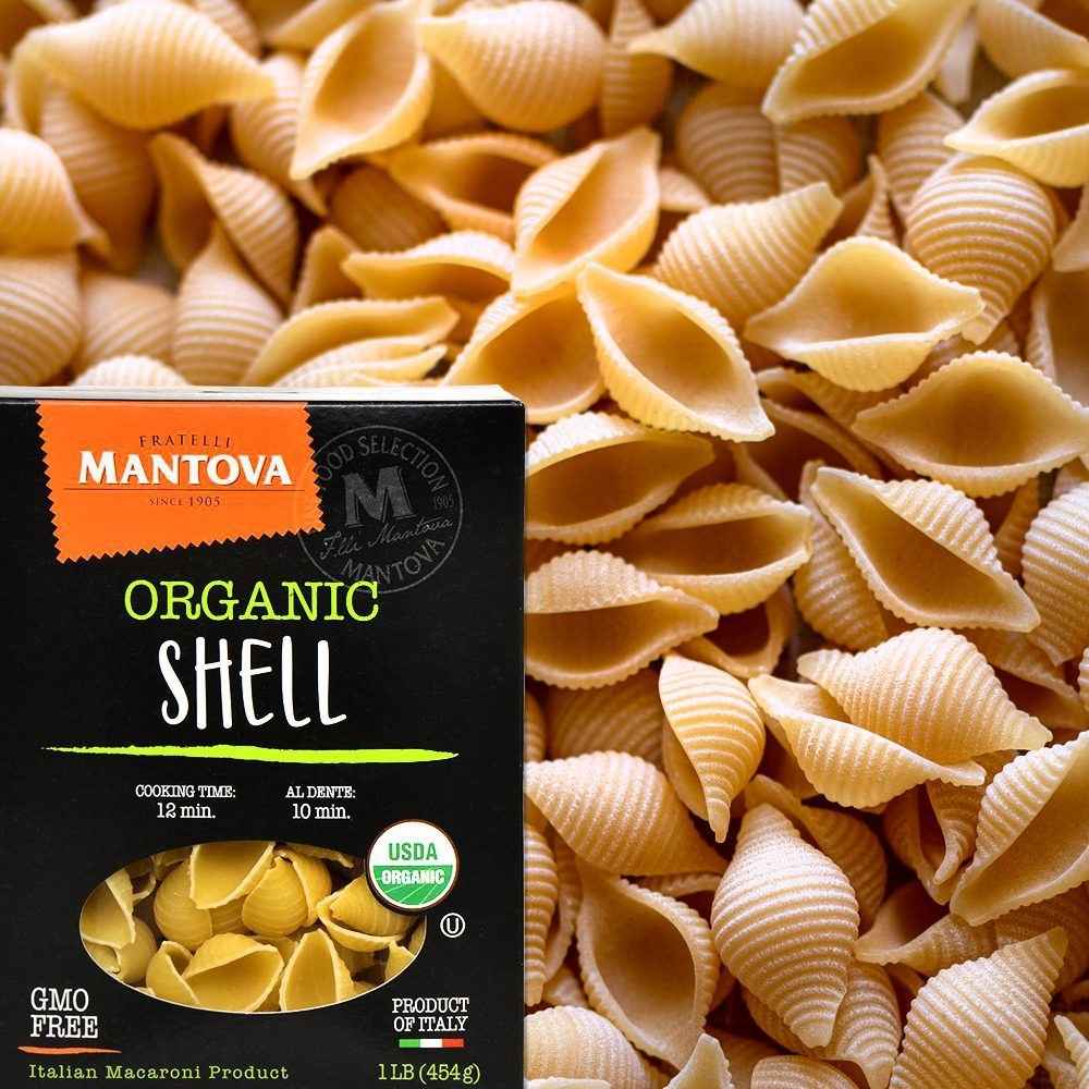 Mantova Organic Shells Pasta, 1 lb.