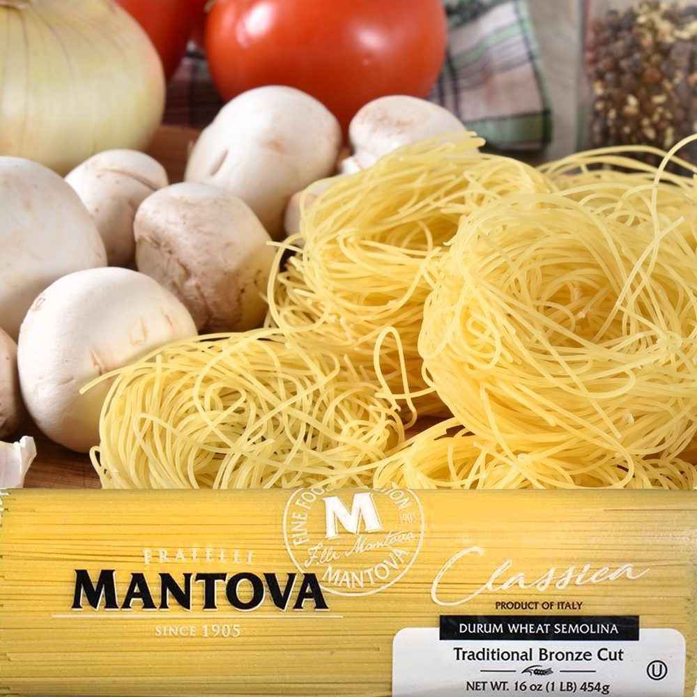Mantova Bronze Cut Angel Hair Pasta, 1 lb.