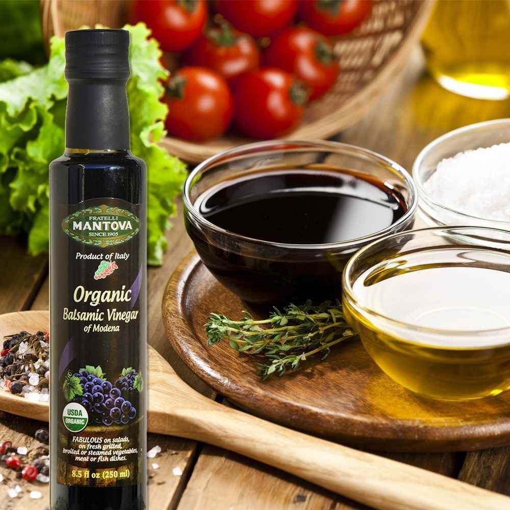Mantova Organic Balsamic Vinegar of Modena, 8.5 oz