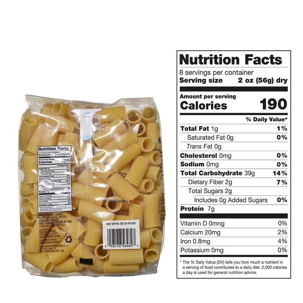 Mantova Bronze Cut Rigatoni Pasta, 1 lb.