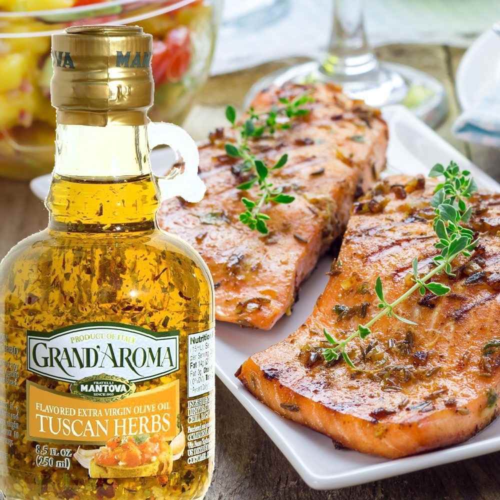 Mantova Grand'Aroma Tuscan Herbs Extra Virgin Olive Oil, 8.5 oz.