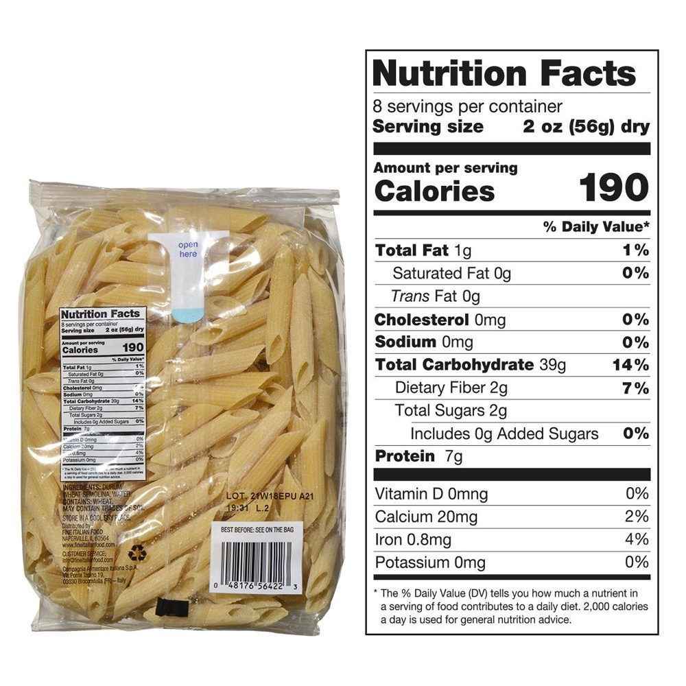 Mantova Bronze Cut Penne Rigate Pasta, 1 lb.
