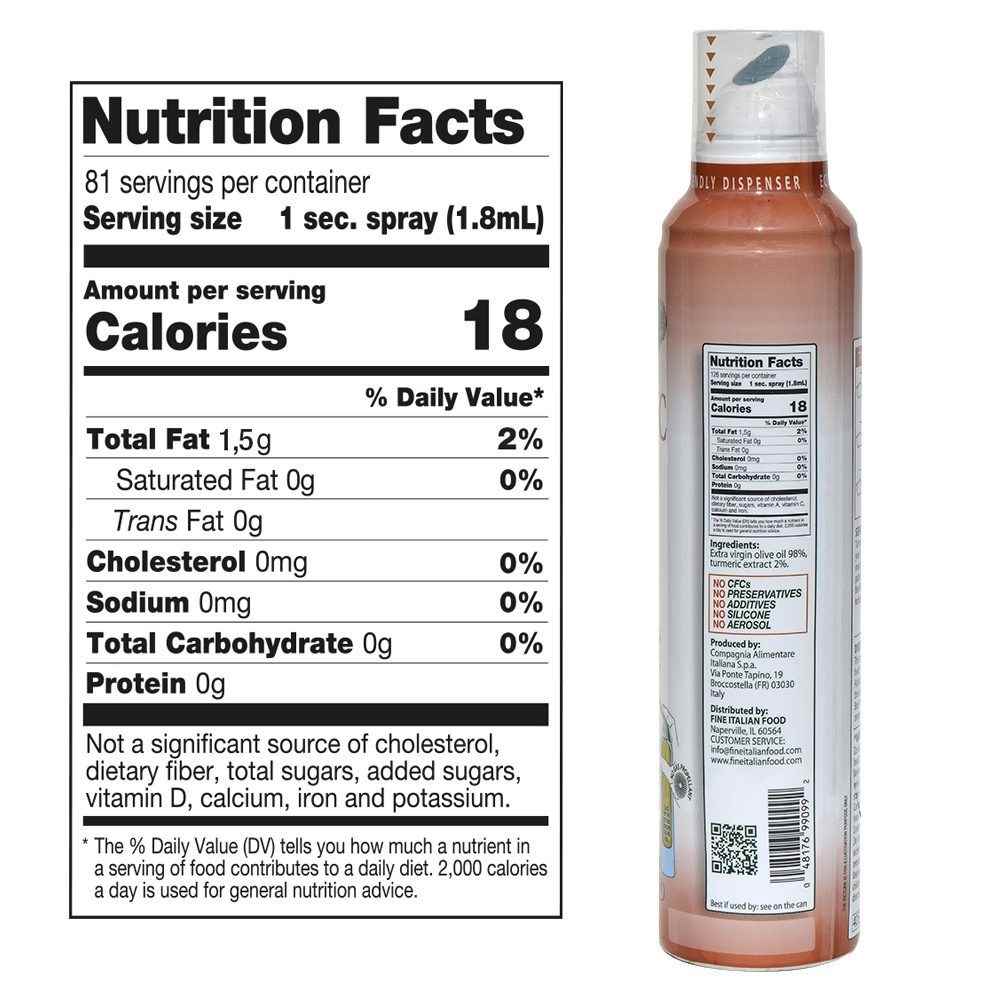 Mantova Turmeric Extra Virgin Olive Oil Spray, 8 oz.