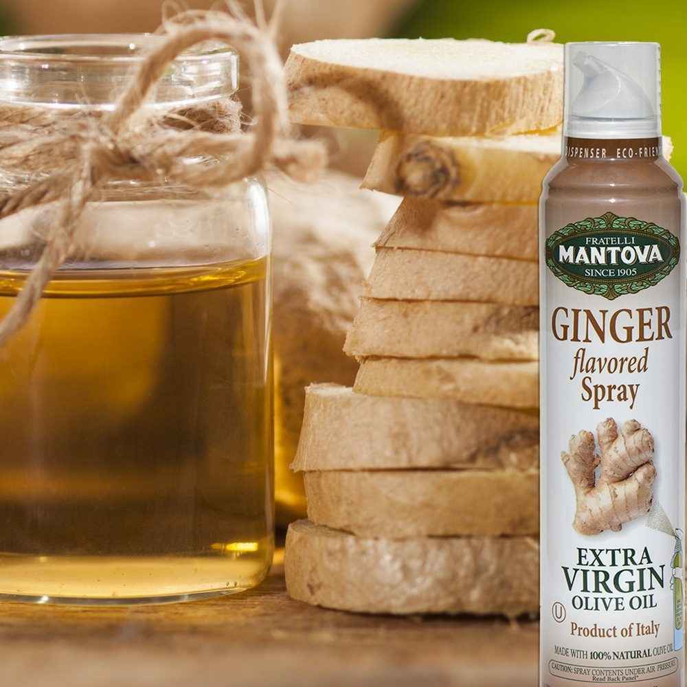 Mantova Ginger Extra Virgin Olive Oil Spray, 8 oz.