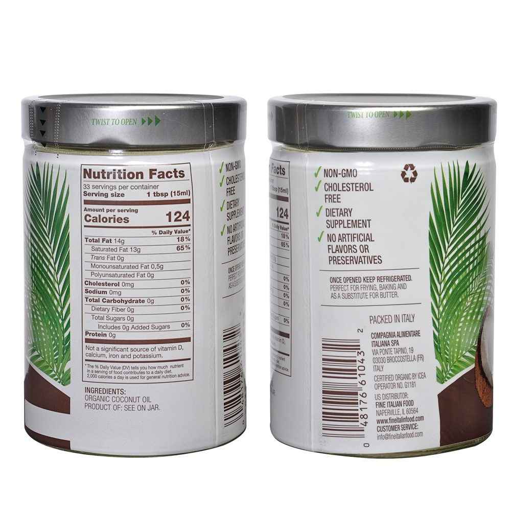 Mantova Organic Coconut Oil, 18 oz.