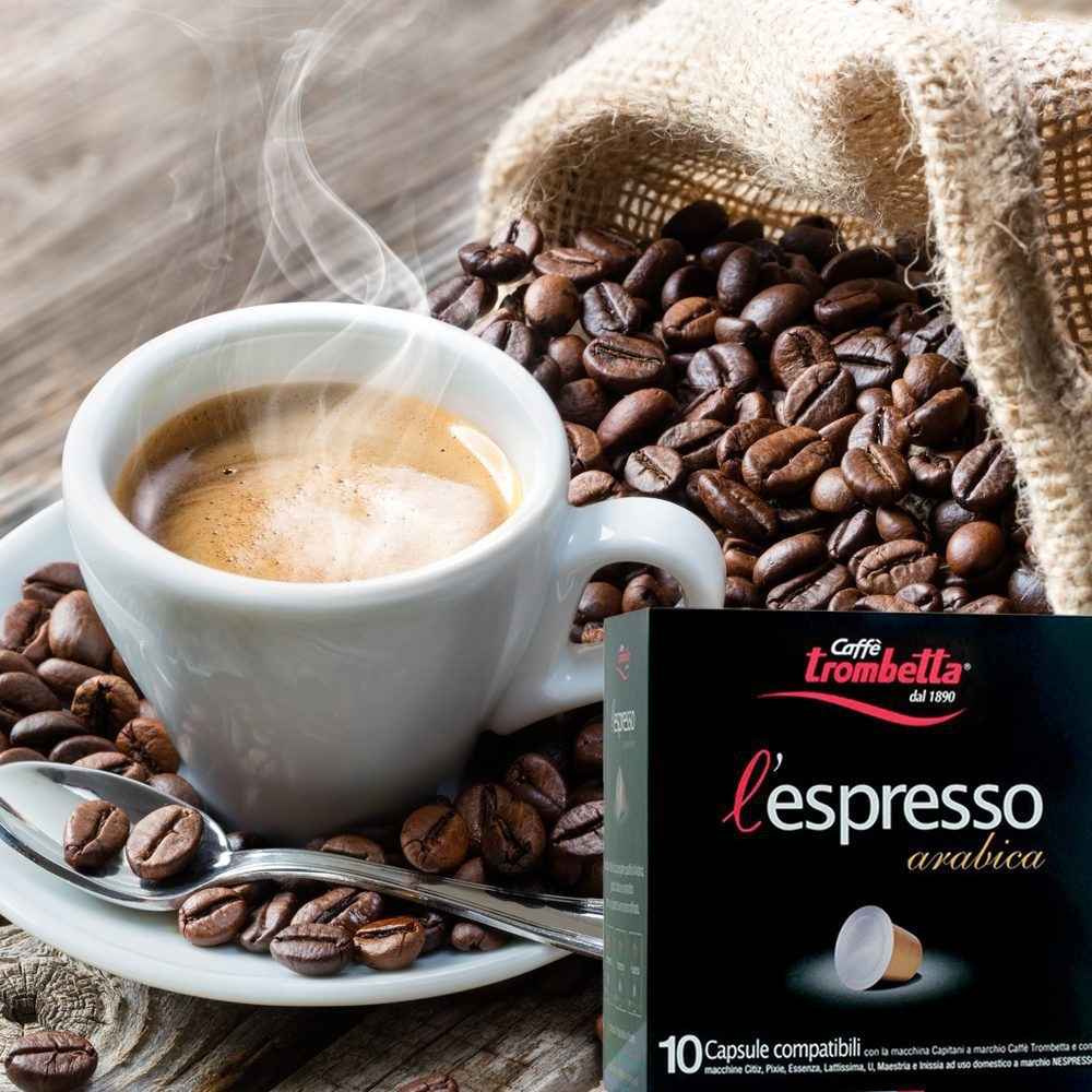 Caffè Trombetta L'Espresso Arabica, 10 Nespresso Capsules