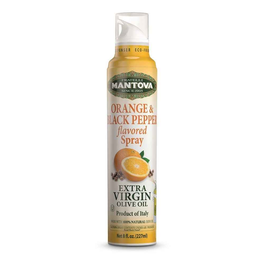 Mantova Orange & Black Pepper Extra Virgin Olive Oil Spray, 8 oz.