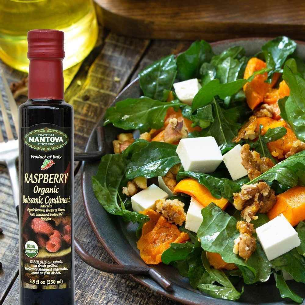 Mantova Organic Raspberry Balsamic Vinegar of Modena, 8.5 fl. oz.