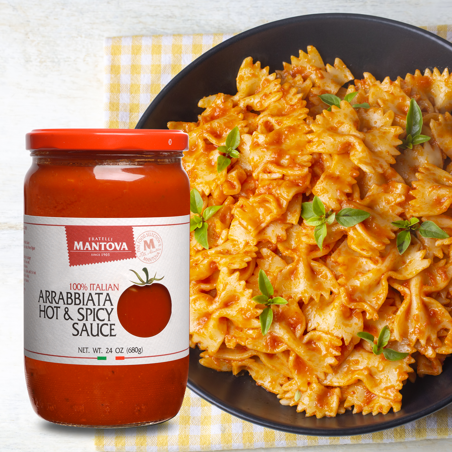 Mantova Arrabbiata Hot & Spicy Sauce, 24 oz.