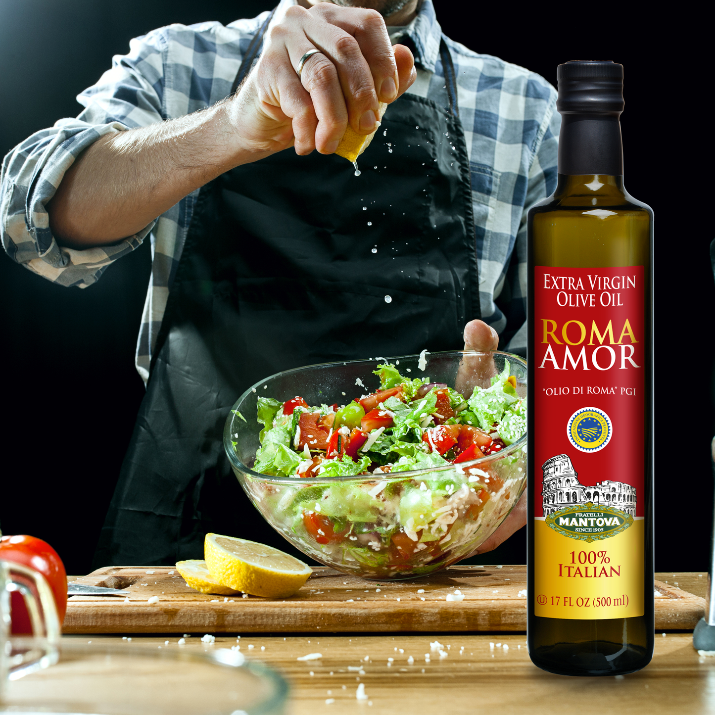 Mantova Roma Amor "Olio di Roma" PGI Extra Virgin Olive Oil, 17 fl. oz.