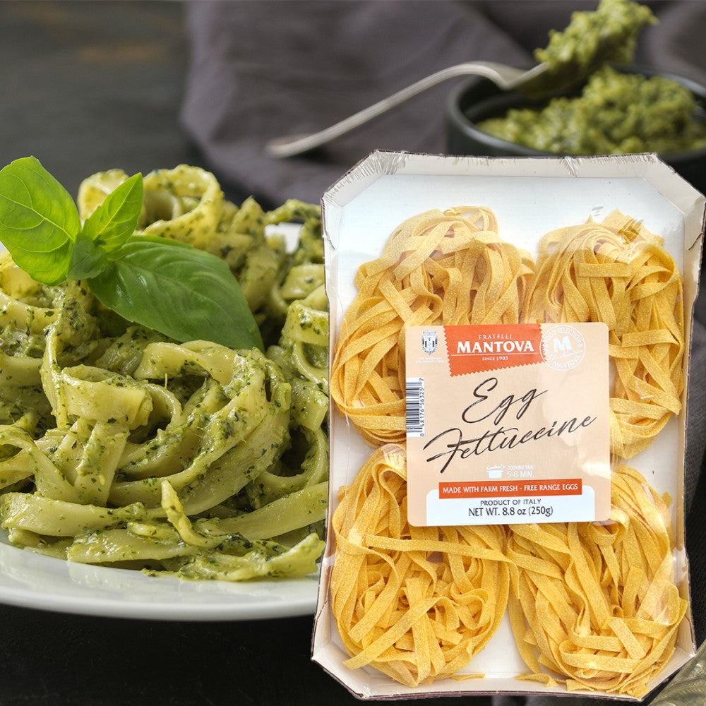 Mantova Egg Fettuccine Pasta Nests, 8.8 oz