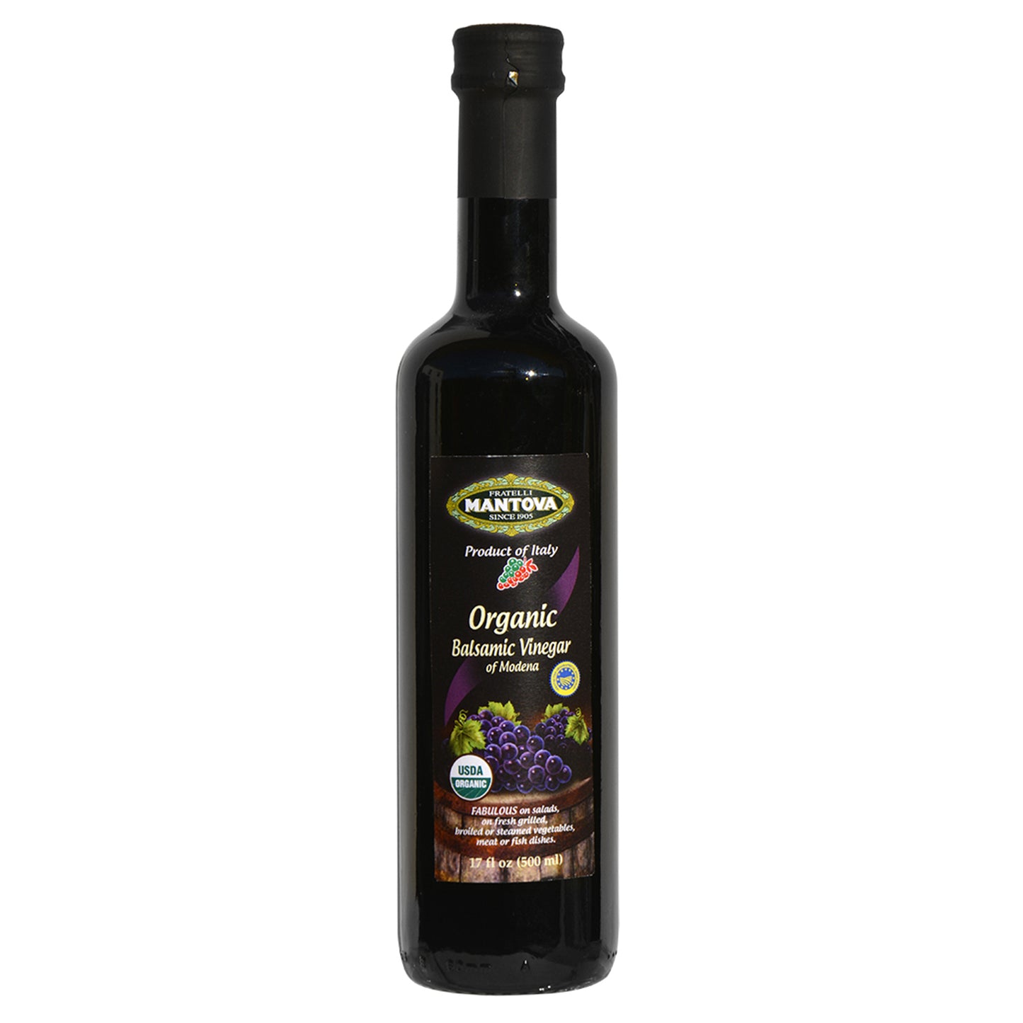 Mantova Organic Balsamic Vinegar of Modena, 8.5 oz