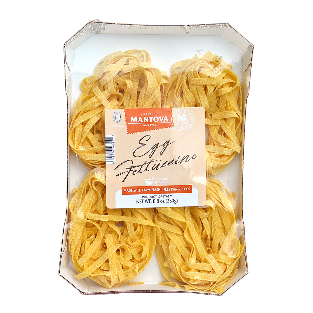 Mantova Egg Fettuccine Pasta Nests, 8.8 oz