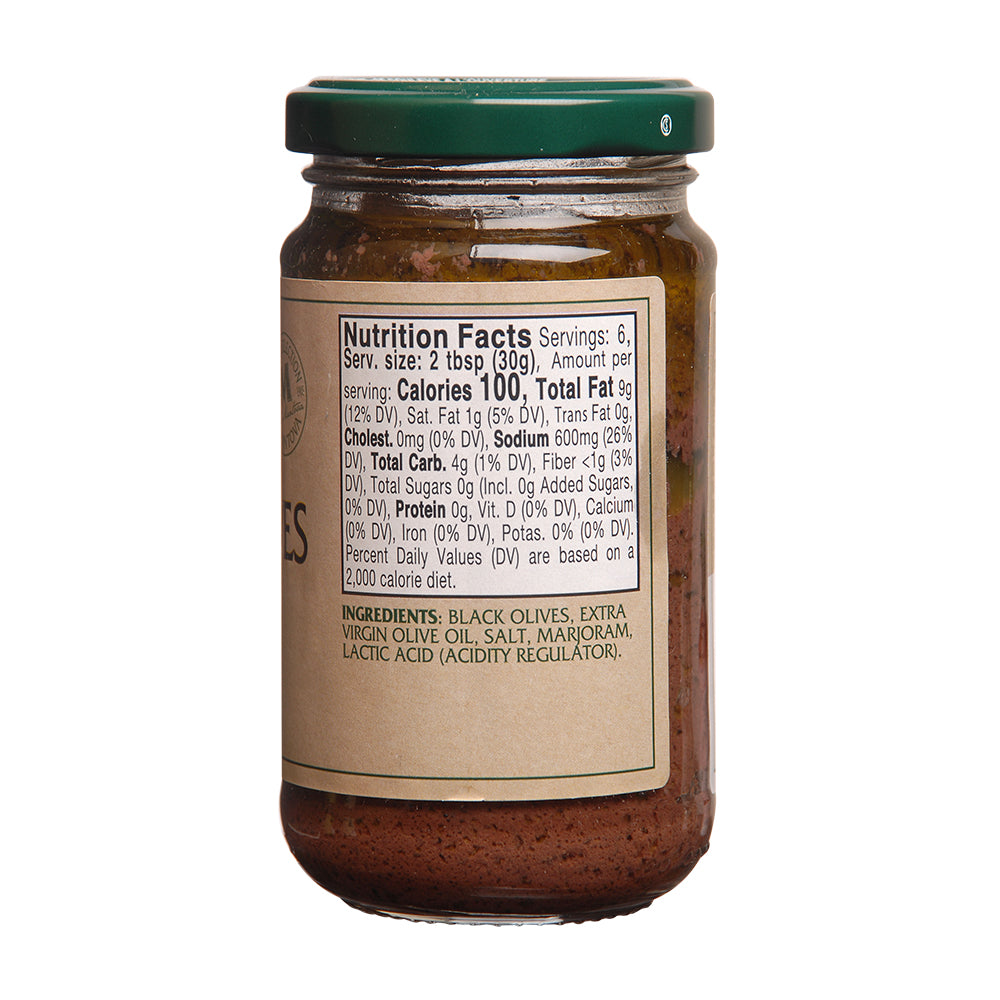 Mantova Black Olives Paste, 6.5 oz.