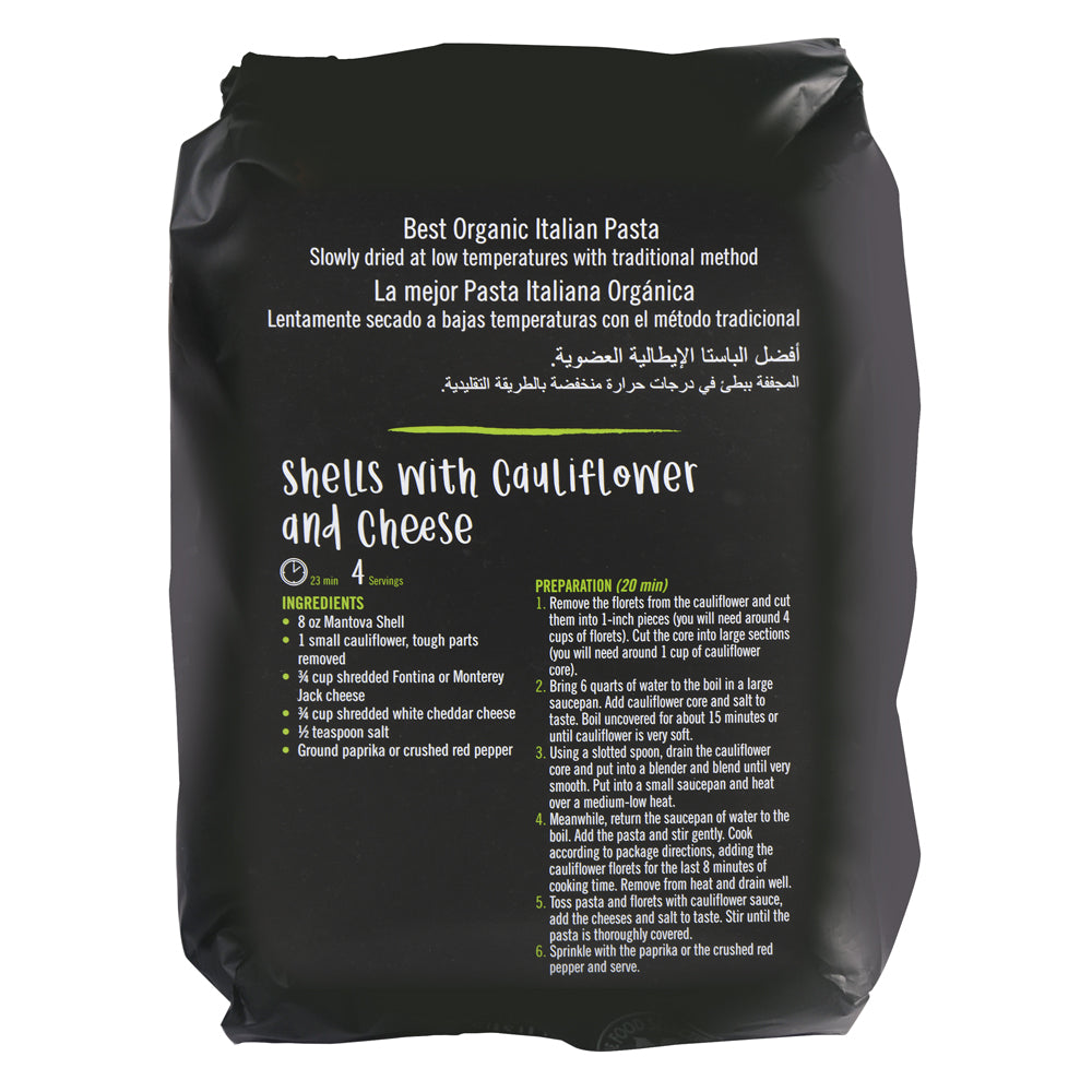 Mantova Organic Shells Pasta, 1 lb.