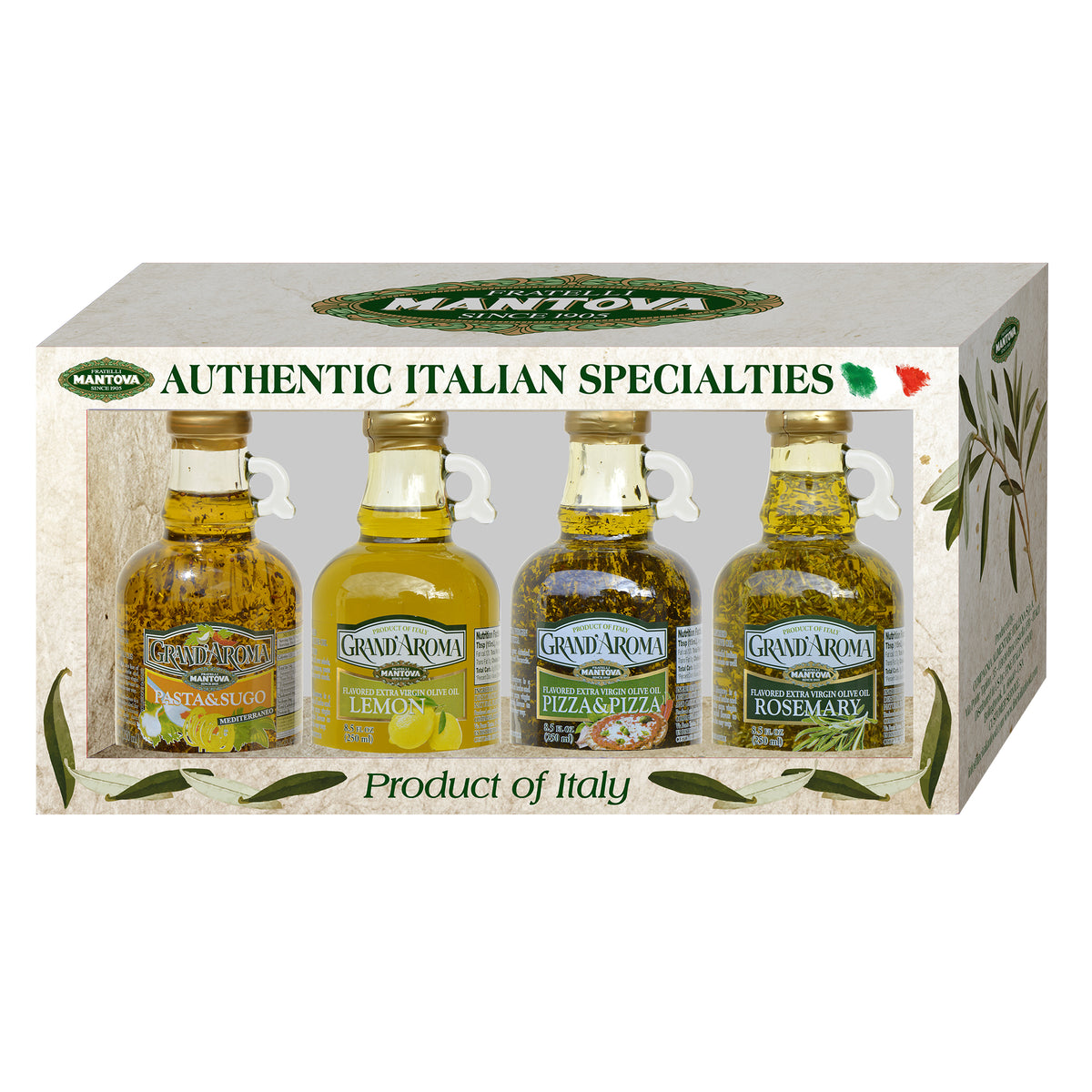 Mantova Grand'Aroma Flavored Extra Virgin Olive Oil Variety Set: Pasta ...