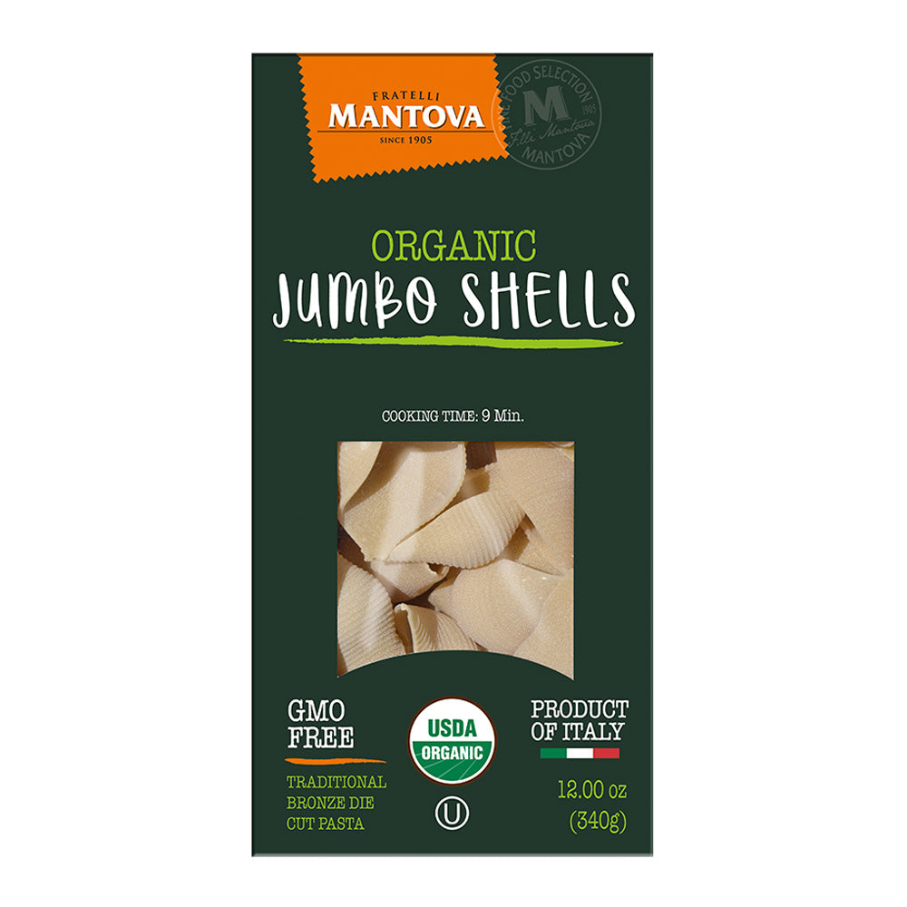 Mantova Organic Jumbo Shells Pasta, 12 oz