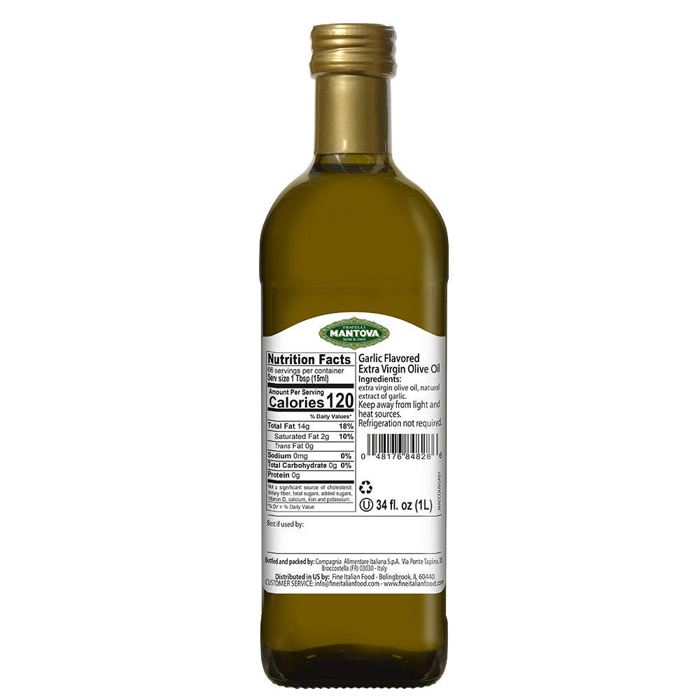 Mantova Garlic Extra Virgin Olive Oil - 34 oz.