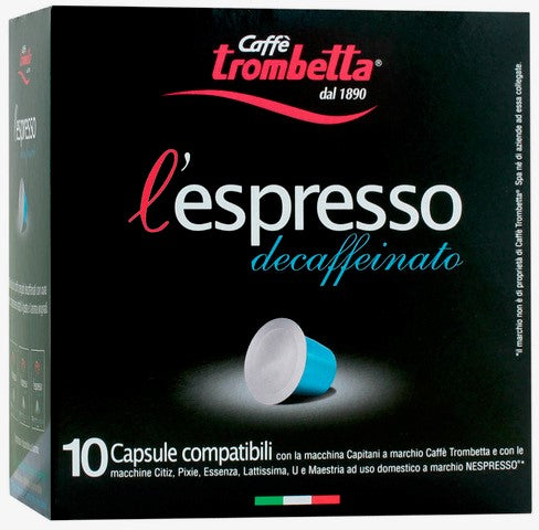 Trombetta Decaf Nespresso Pods, 10 count